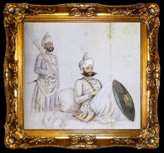 framed  William Carpenter Maharana Sarup Singh of Mewar, ta009-2